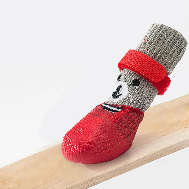 Κάλτσες σκύλου Αδιάβροχα παπούτσια Αναπνεύσιμες κάλτσες για Doggy Cat Κάλτσες Αντιολισθητικές σόλες Ρυθμιζόμενο μικρό πόδι σκύλου για εσωτερικούς χώρους