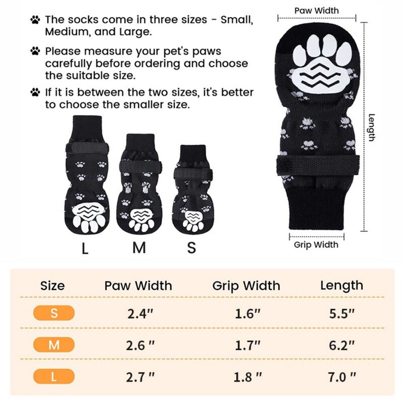4 τεμ./σετ Αντιολισθητικές κάλτσες σκύλου με αναπνέει Αντιολισθητικές κάλτσες για σκύλους Ρυθμιζόμενη μαλακή προστασία ποδιών για κατοικίδια Βαμβακερές ζεστές αδιάβροχες αντιολισθητικές κάλτσες σκύλου Φθινοπωρινές