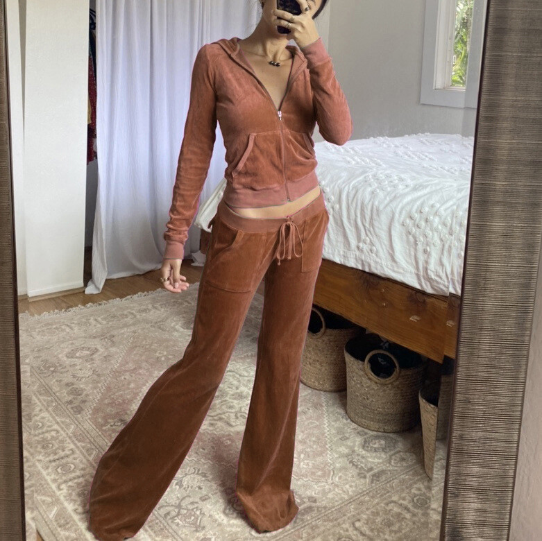 Βελούδινη φθινοπωρινή γυναικεία φόρμα Φαρδιά μπουφάν με φούτερ με φαρδύ φαρδύ πόδι Παντελόνι Jogger Running Casual Fitness Workout Αθλητικά ρούχα