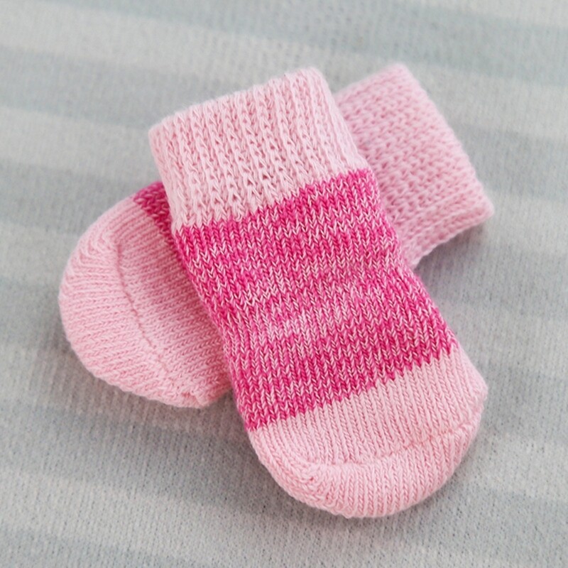 4 τεμ. Κάλτσες σκύλου Πλεκτές κάλτσες για κατοικίδια με μοτίβο κινουμένων σχεδίων αντιολισθητικά παπούτσια για το δάπεδο από σκληρό ξύλο στο σπίτι