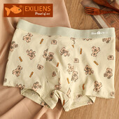 EXILIENS Hello Bear Cotton Boxer Férfi Fehérnemű Bermuda Ropa Belső Férfi Boxer Cuecas Masculinas Férfi Calzoncillos M-3XL K41-JH