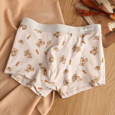 EXILIENS Hello Bear Cotton Boxer Férfi Fehérnemű Bermuda Ropa Belső Férfi Boxer Cuecas Masculinas Férfi Calzoncillos M-3XL K41-JH