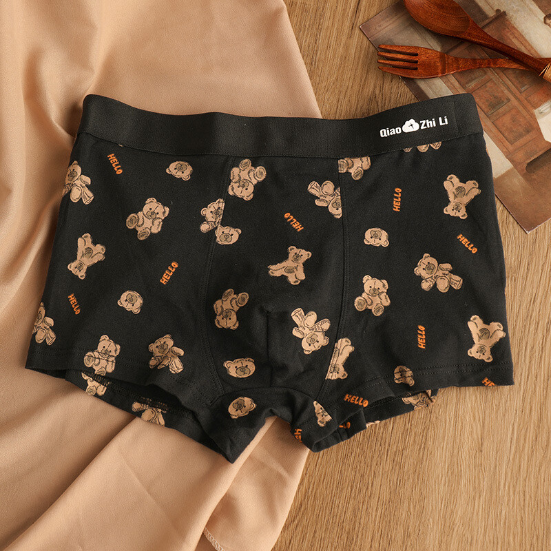 EXILIENS Hello Bear Cotton Boxer Ανδρικά Εσώρουχα Bermuda Ropa Εσωτερικά Ανδρικά Μπόξερ Cuecas Masculinas Man Calzoncillos M-3XL K41-JH