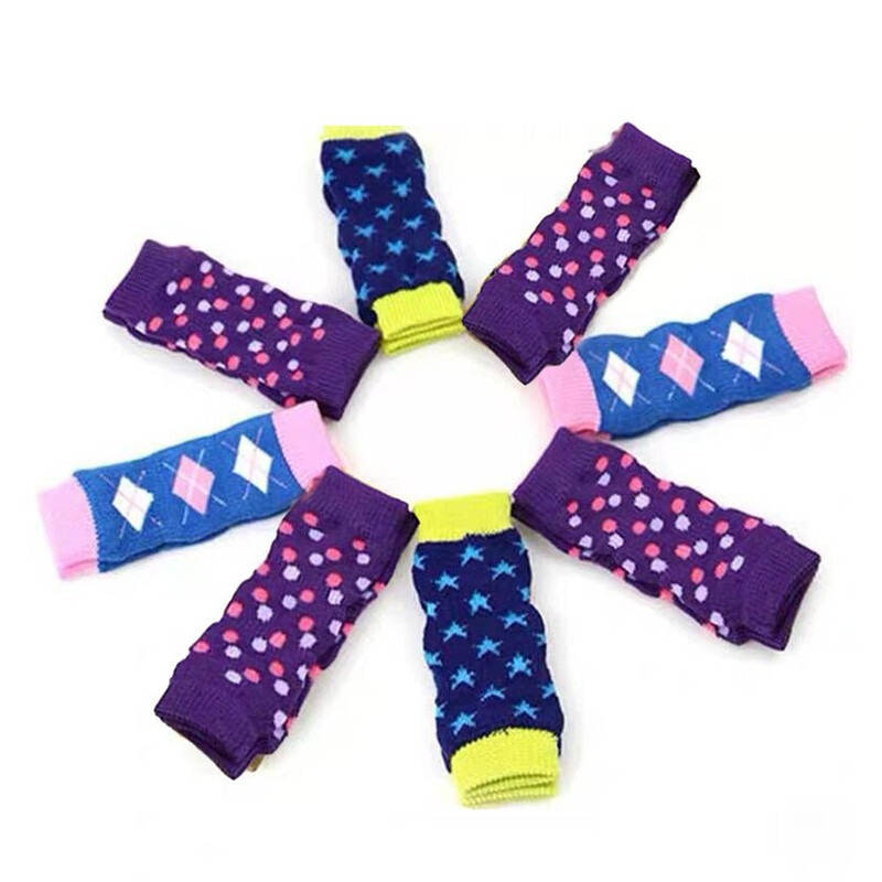 4 vnt. naminiams gyvūnėliams atsparūs antblauzdžiai, šunų batai, kojinės žiemai, šiltos kojų apsaugos priemonės, mezgimo kojinės, apdangalai šunims, kelių pagalvėlės, kojinės