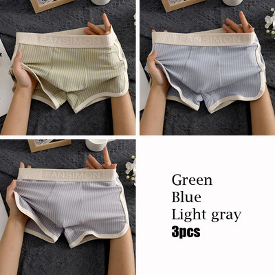 [Bloom the love] Νέα 3 τμχ Boxer Ανδρικά Εσώρουχα Βαμβακερά Απαλή Μόδα Boxershort Ανδρικά Boxers Man Cuecas Masculina Μέγεθος M-3XL HS6519