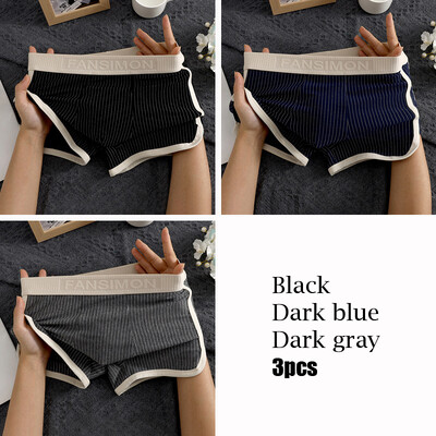 [Bloom the love] Νέα 3 τμχ Boxer Ανδρικά Εσώρουχα Βαμβακερά Απαλή Μόδα Boxershort Ανδρικά Boxers Man Cuecas Masculina Μέγεθος M-3XL HS6519