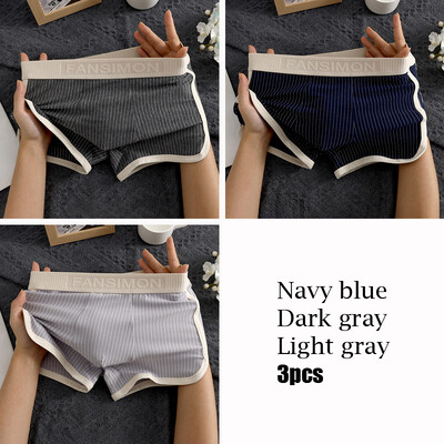 [Bloom the love] Νέα 3 τμχ Boxer Ανδρικά Εσώρουχα Βαμβακερά Απαλή Μόδα Boxershort Ανδρικά Boxers Man Cuecas Masculina Μέγεθος M-3XL HS6519