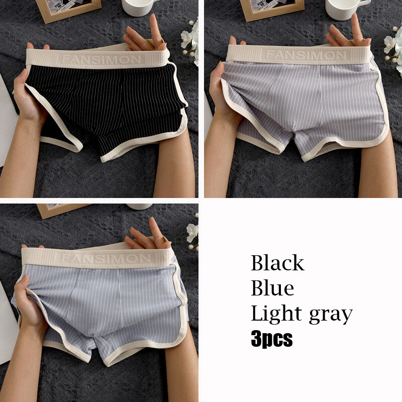 [Bloom the love] Νέα 3 τμχ Boxer Ανδρικά Εσώρουχα Βαμβακερά Απαλή Μόδα Boxershort Ανδρικά Boxers Man Cuecas Masculina Μέγεθος M-3XL HS6519
