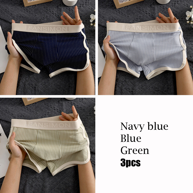 [Bloom the love] Νέα 3 τμχ Boxer Ανδρικά Εσώρουχα Βαμβακερά Απαλή Μόδα Boxershort Ανδρικά Boxers Man Cuecas Masculina Μέγεθος M-3XL HS6519