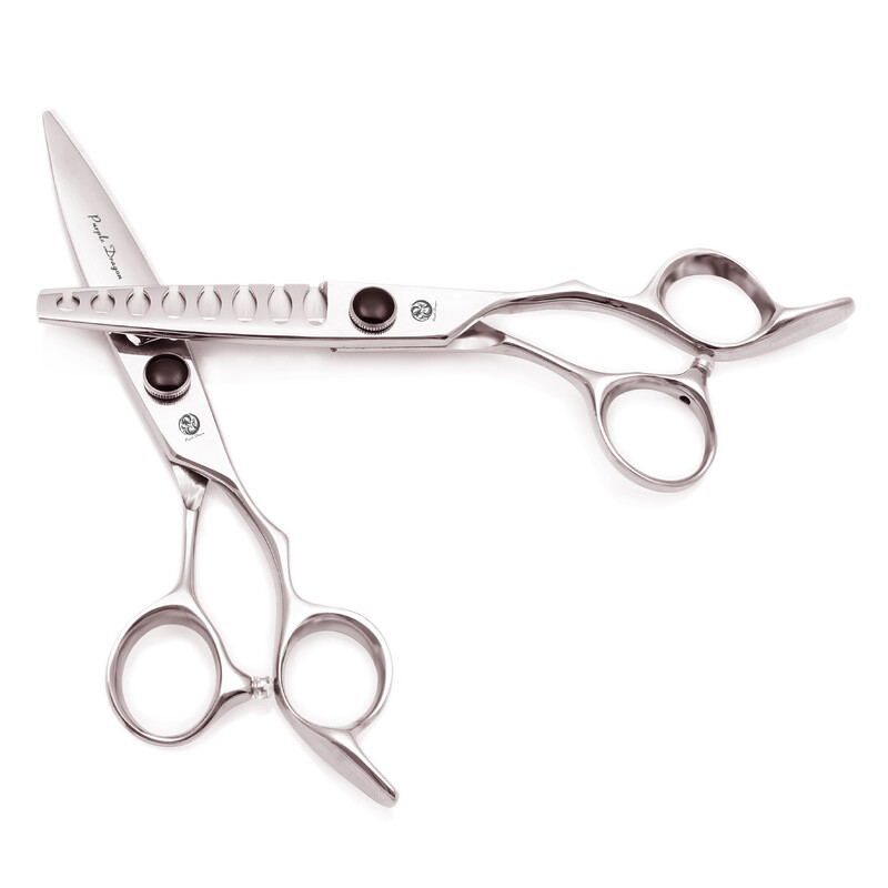 Professional Hair Scissors 6" Japan 440C Purple Dragon Κομμωτική ψαλίδα κοπής Αραίωση Ψαλίδι Σετ Σχήμα Φύλλων Ιτιάς Z1022