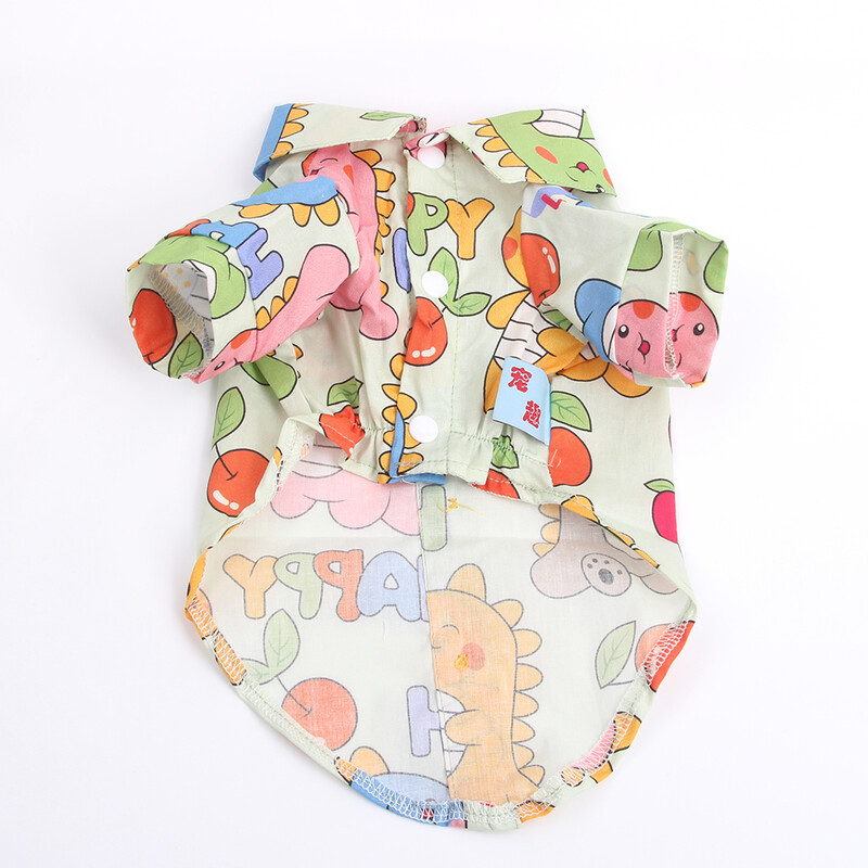 Πουκάμισα για σκύλους για αγόρια, Σχέδιο κινουμένων σχεδίων για κατοικίδια, κουτάβια, ρούχα για άνοιξη/καλοκαίρι