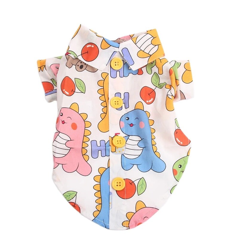 Πουκάμισα για σκύλους για αγόρια, Σχέδιο κινουμένων σχεδίων για κατοικίδια, κουτάβια, ρούχα για άνοιξη/καλοκαίρι