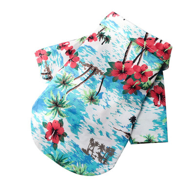 Nyári kisállat kutya ruhák Cool Beach Hawaii stílusú kutya macska ing Lélegző kutya pólók Chihuahua kutya jelmezek kisállat kölyök ruházat