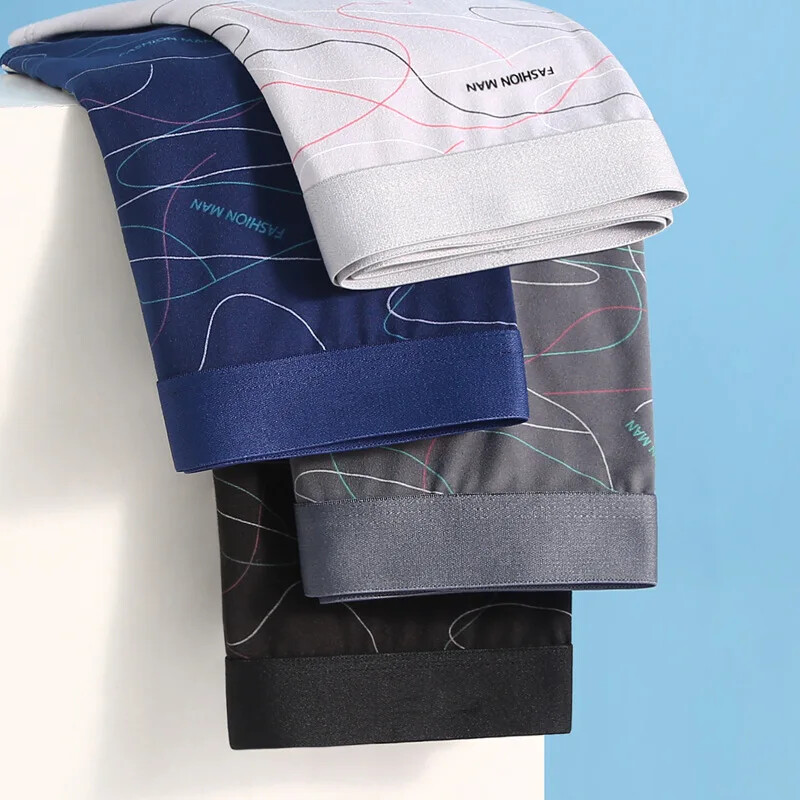 4/8Pcs Ανδρικό Boxer U Convex printed σώβρακο Ανδρικό σορτς μόδας Άνετο σορτς Ανδρικό συμπαγές αναπνεύσιμο εσώρουχο 45-100kg