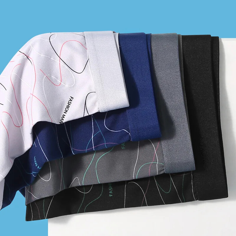 4/8Pcs Ανδρικό Boxer U Convex printed σώβρακο Ανδρικό σορτς μόδας Άνετο σορτς Ανδρικό συμπαγές αναπνεύσιμο εσώρουχο 45-100kg