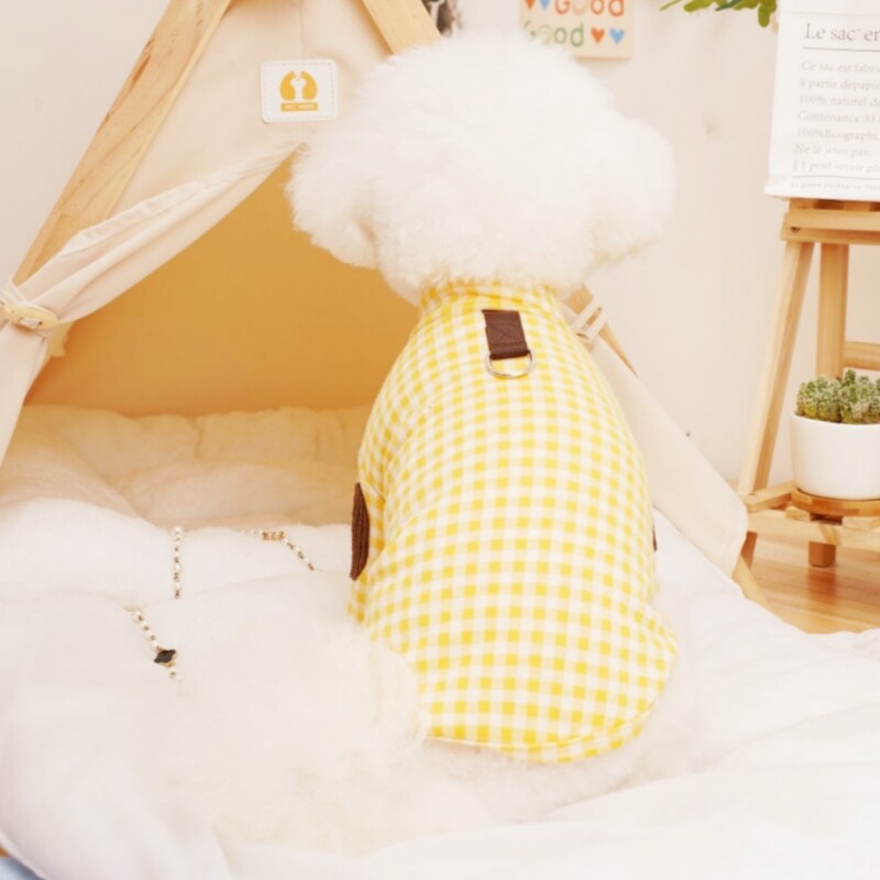 Μόδα ρούχα για σκύλους Χαριτωμένο καρό πουκάμισο για σκύλους Ανοιξιάτικο κοστούμι κουταβιού Ζεστό μαλακό πουκάμισο γάτας Πουλόβερ για κατοικίδια Chihuahua Ρούχα φούτερ για σκύλους