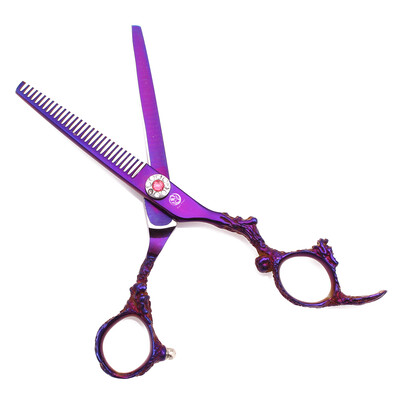 Professzionális Hajolló Purple Dragon 6" Japan 440C Vágóolló Vékonyító Olló Fodrász Olló Dropshipping Z9005