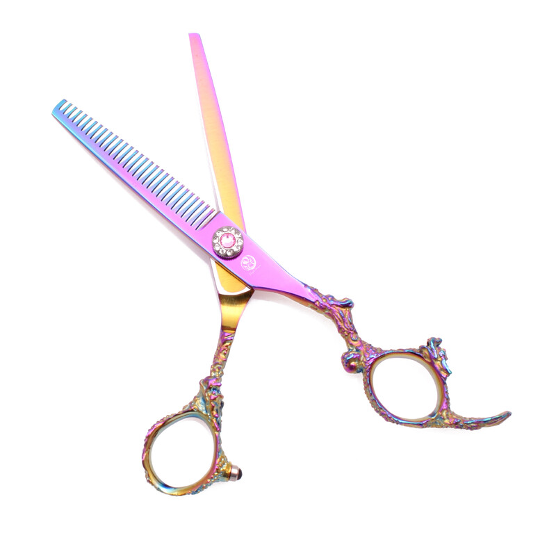 Επαγγελματικό ψαλίδι μαλλιών Purple Dragon 6" Japan 440C Ψαλίδι κοπής Ψαλίδι αραίωσης Ψαλίδι κομμωτικής Dropshipping Z9005