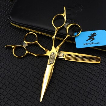 6,0 ιντσών VG-10 Professional Hair Salon Scissors Cut cutting Barber Accessories Haircut Thinning Shear Hairdressing Tool Scissors