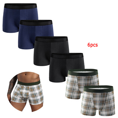6db csomag 2024 Férfi Bugyi Pamut Fehérnemű Férfi márkájú boxer és alsónadrág For Homme Luxury Set Shorts Box Slip Kit