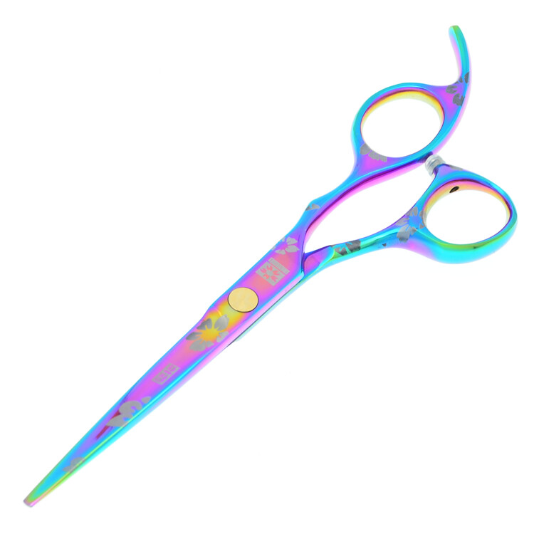 Πολύχρωμο ψαλίδι κοπής μαλλιών Sakura 6,0" 5,5" για κομμωτήρια Japan Steel Barbers Hair Scissor Salon Ψαλίδι αραίωσης A0171H