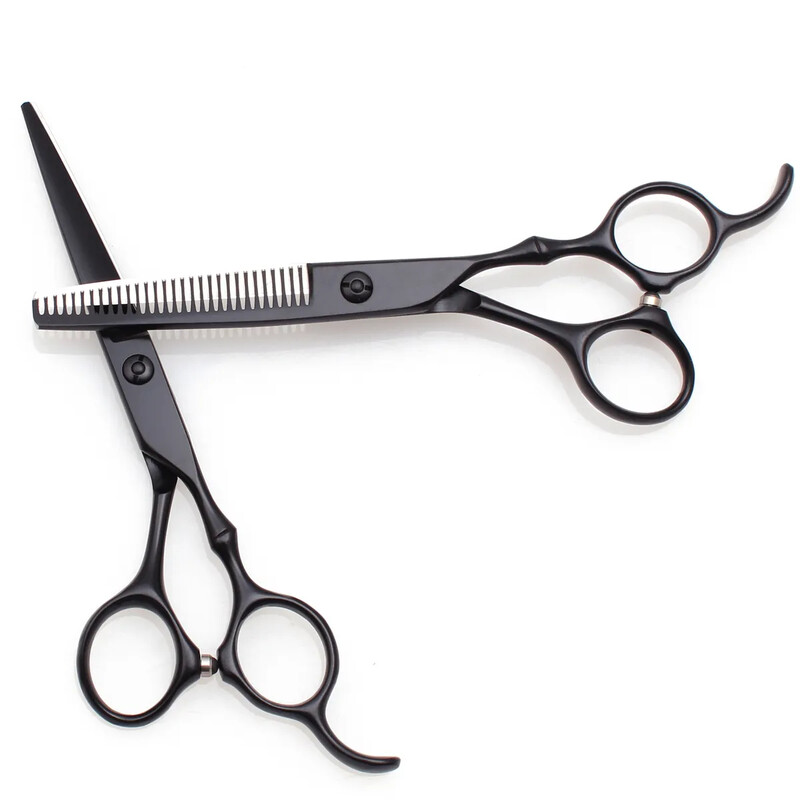 2Pcs 6.0" Ανοξείδωτο επαγγελματικό ψαλίδι μαλλιών κανονικό ψαλίδι ψαλίδι αραιωτικό ψαλίδι κομμωτικής ψαλίδι κουρείο C9030