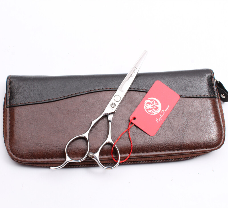 Left Hand 5,5" Purple Dragon Barber Shop Ασημένιο ψαλίδι κοπής ψαλίδι αραίωσης Επαγγελματικό εργαλείο styling μαλλιών ψαλίδι Z8000