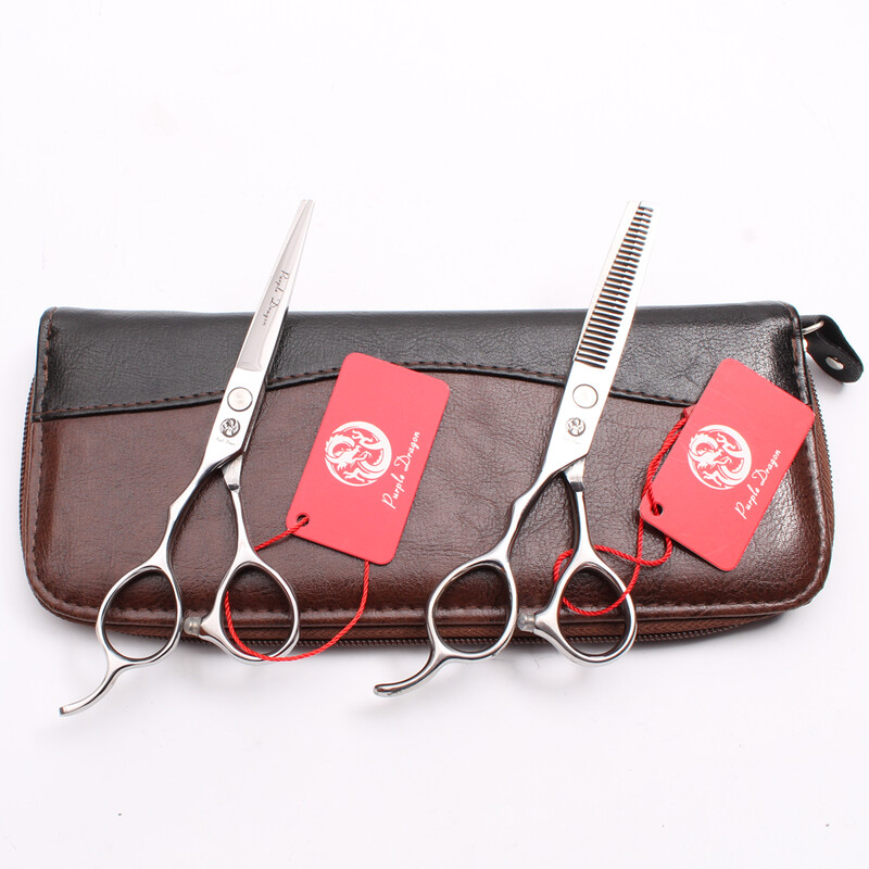 Left Hand 5,5" Purple Dragon Barber Shop Ασημένιο ψαλίδι κοπής ψαλίδι αραίωσης Επαγγελματικό εργαλείο styling μαλλιών ψαλίδι Z8000