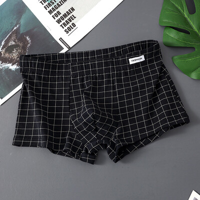 EXILIENS Plaid 3db Pamut Boxer Férfi Fehérnemű Légáteresztő férfi Boxer Cuecas Masculinas BoxerRövid nadrág Férfi Bugyi Méret M-3XL XS636