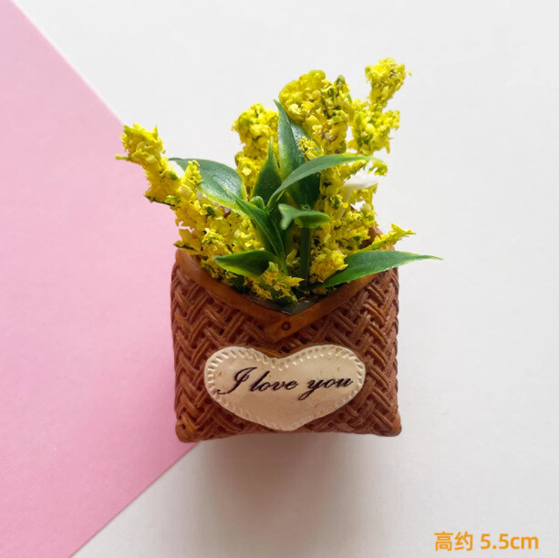 Creative Eternal Dry Flowers Μαγνήτης Ψυγείου Small Fresh Baby`s Breath Simulation Καλάθι λουλουδιών Μαγνήτης ψυγείου Διακοσμητικό αυτοκόλλητο Μαγνήτης