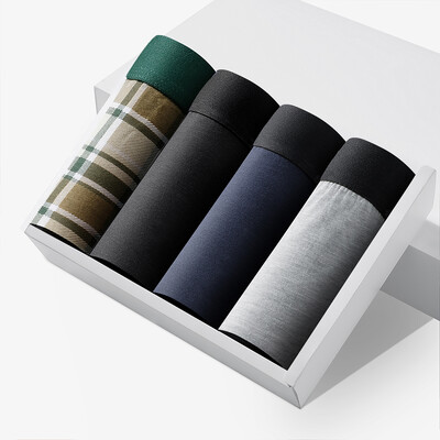4db csomag Fekete Boxer 2024 Férfi Bugyi Pamut Fehérnemű Férfi márkájú boxer és alsónadrág For Homme Luxury Set Shorts Box Slip Kit