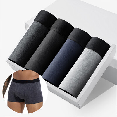 4db csomag Fekete Boxer 2024 Férfi Bugyi Pamut Fehérnemű Férfi márkájú boxer és alsónadrág For Homme Luxury Set Shorts Box Slip Kit