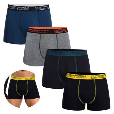4db csomag Fekete Boxer 2024 Férfi Bugyi Pamut Fehérnemű Férfi márkájú boxer és alsónadrág For Homme Luxury Set Shorts Box Slip Kit