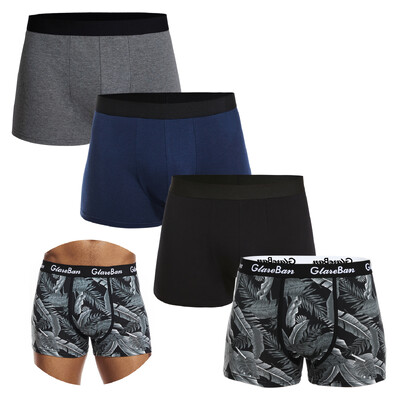 4db csomag Fekete Boxer 2024 Férfi Bugyi Pamut Fehérnemű Férfi márkájú boxer és alsónadrág For Homme Luxury Set Shorts Box Slip Kit