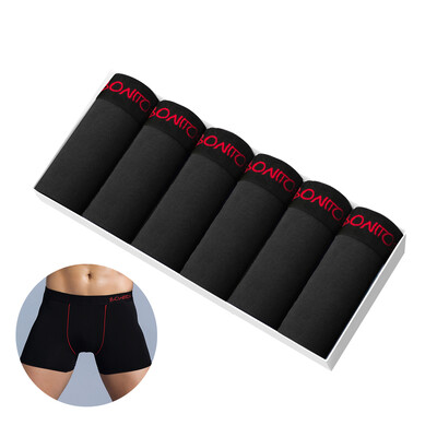 6 db fehér boxer férfi szexi alsónadrág márkák fehérnemű Férfi boxer rövidnadrág pamut férfi bugyi férfi boxer szett