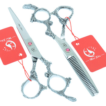 Ψαλίδι κομμωτηρίου Meisha 6 ιντσών Dragon Handle Professional Barber Scissors Hair Salon Cutting Thinning Styling Scissors A0112A