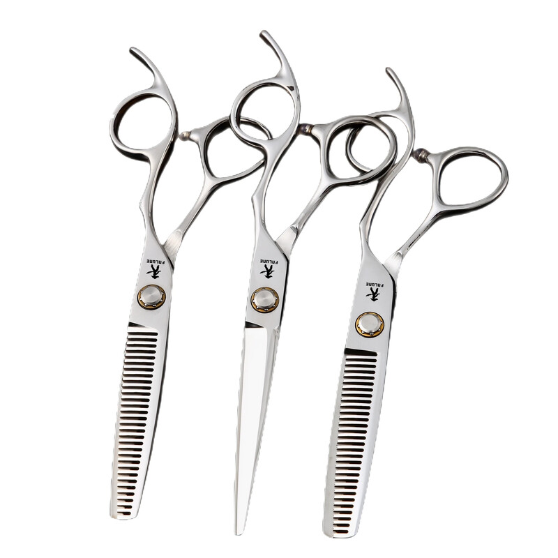 Fnlune 6.0 6.5 ιντσών επαγγελματικό ψαλίδι κομμωτηρίου Salon Barber Accessories Haircut Thinning Shear Hairdresser`S Scissors