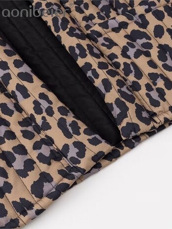 Aonibeier Leopard Print Γυναικείο Γιλέκο Traf Καλοκαιρινό Αμάνικο Ανοιχτό Μπροστινό Χαλαρό Καπιτονέ τζάκετ Γυναικείο Crop Top Y2K Γιλέκο