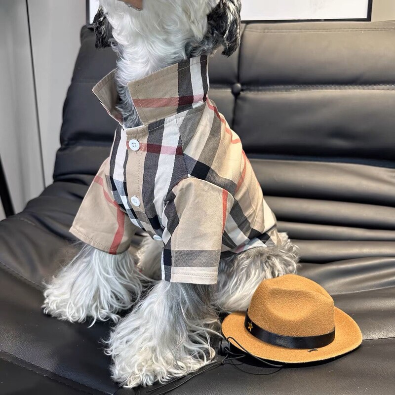 Ρούχα για κατοικίδια, λεπτά ρούχα, μικρός σκύλος, γάτα, καρό πουκάμισο, γαλλικός κουβάς, Schnauzer, Bibi, αρκουδάκι, Shiba Inu