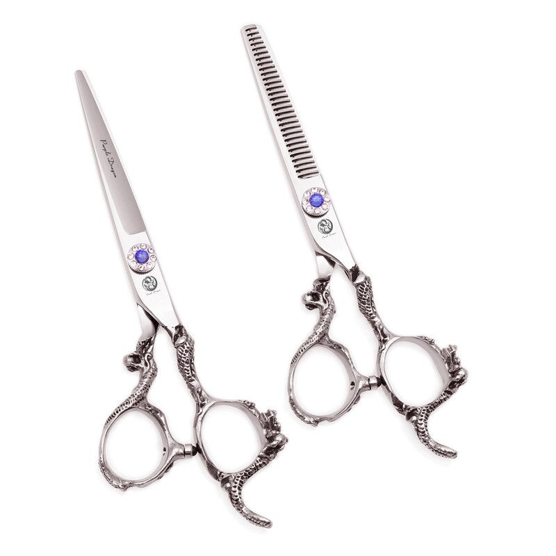 Purple Dragon Professional Hair Scissors 6" Japan 440C Hair Cutting Scissors Thinning Shears Barber Scissors Dropshipping Z9003