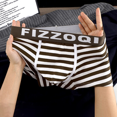 EXILIENS Márka 3db Csíkos Boxer Férfi Fehérnemű Új Pamut Férfi Boxer Cuecas Masculinas BoxerShort Férfi Bugyi Méret M-3XL 9918