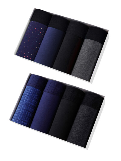 8db Boxer rövidnadrág Férfi Bugyi Homme Alsónadrág Boxernadrág Slip fehérnemű férfi pamut férfi szexi szett Calecon Lot Box luxus
