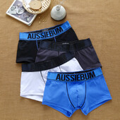 AUSSIEBUM Muške bokserice niskog struka Prozračna elastična trodimenzionalna torbica Pripijene udobne pamučne gaćice