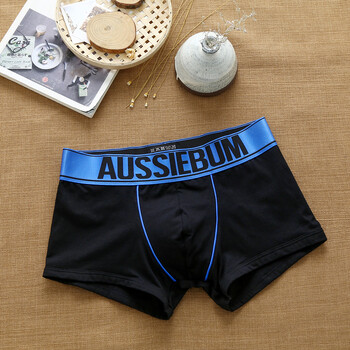 AUSSIEBUM Ανδρικά μποξερ Χαμηλής μέσης Αναπνεύσιμη ελαστική τρισδιάστατη θήκη Close Εφαρμογή άνετα βαμβακερά εσώρουχα