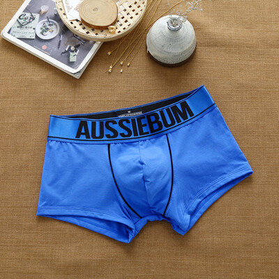 AUSSIEBUM Muške bokserice niskog struka Prozračna elastična trodimenzionalna torbica Pripijene udobne pamučne gaćice