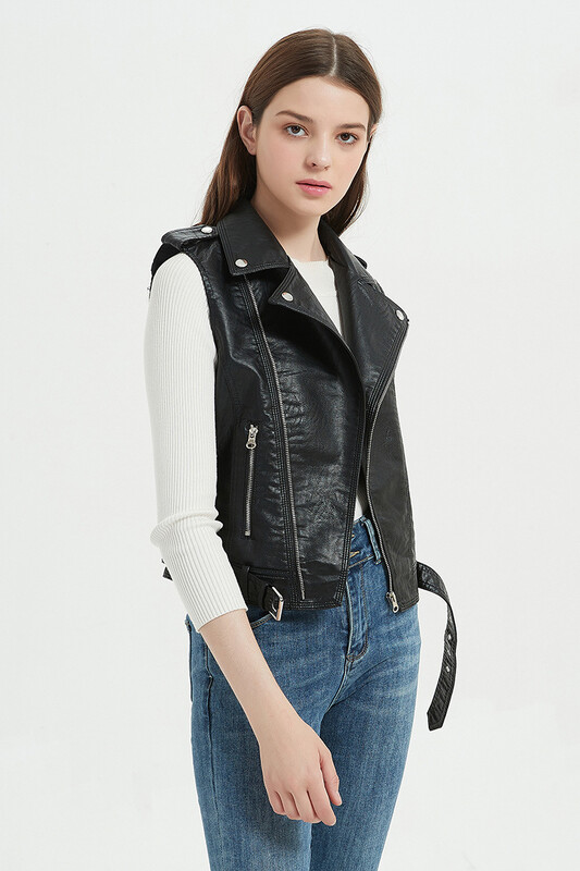 Sieviešu ielas apģērbs, mīksta PU veste, liela izmēra 5XL, mākslīgās aitādas mētelis Moto Biker veste bez piedurknēm ādas jaka