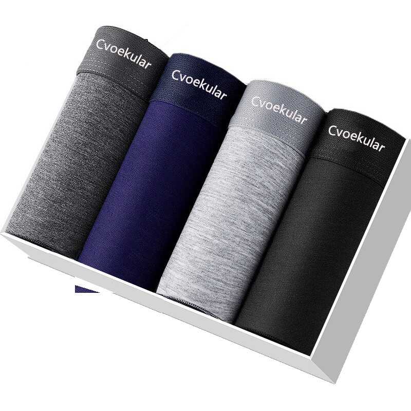 Cvoekular 4/8gab Man Boxer Apakšveļa Sous Vetement Homme Biksītes Bokserki Meskie Šorti Seksīga apakšveļa Augstas kvalitātes apakšbikses