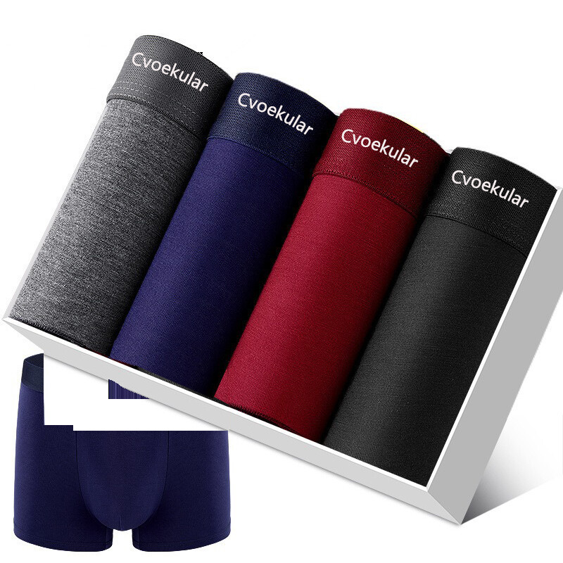 Cvoekular 4/8gab Man Boxer Apakšveļa Sous Vetement Homme Biksītes Bokserki Meskie Šorti Seksīga apakšveļa Augstas kvalitātes apakšbikses