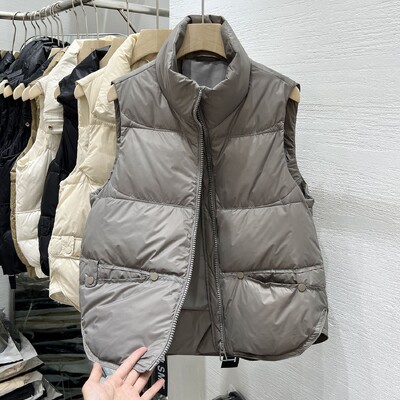 Női rövid pamut mellény 2023 tavaszi ősz tél új bő szabású külső kabát női meleg mellény Camisole kabát kardigán