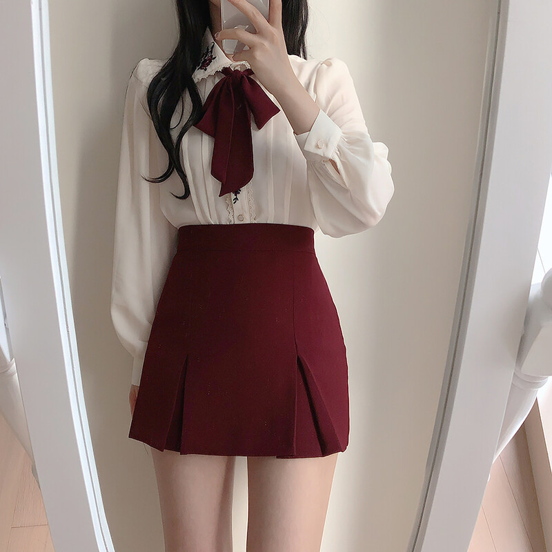 2023. g. sieviešu jauki tauriņi, lentes topiņi Preppy Style vintage Japānas Korejas dizaina poga Eleganti formāli krekli Blūzes